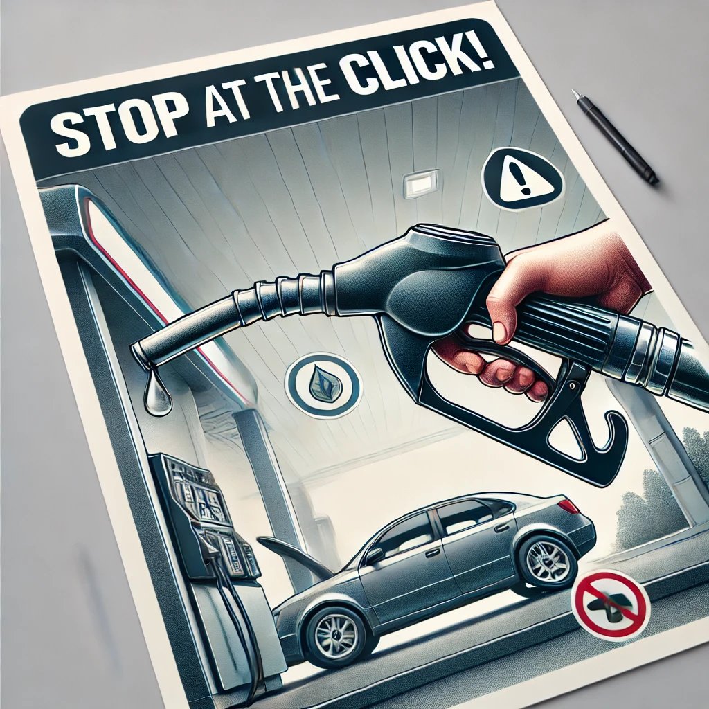 Did You Know?  

That click you hear when filling your vehicle’s tank isn’t just a random sound—it’s a safety feature! 🚗💧  

When the fuel dispenser nozzle clicks, it means your tank is full, and any more fuel could spill out or get into the vapor collection system.