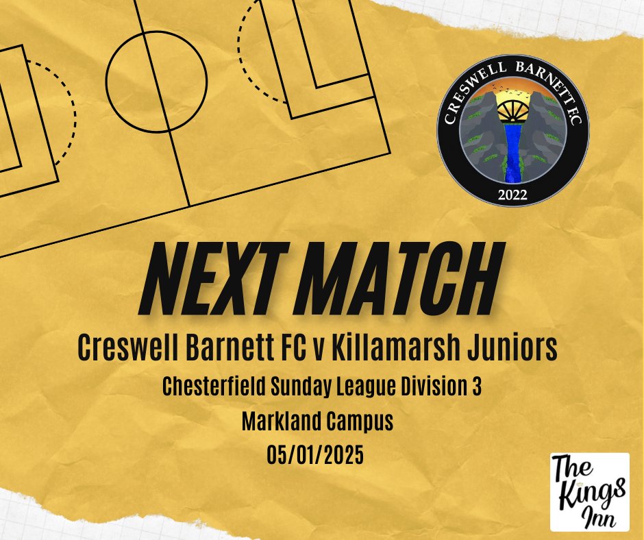 𝗠𝗔𝗧𝗖𝗛𝗗𝗔𝗬 𝟭𝟭 🔜⚽

We kick off 2025 with the visit of Killamarsh Juniors to Markland Campus.