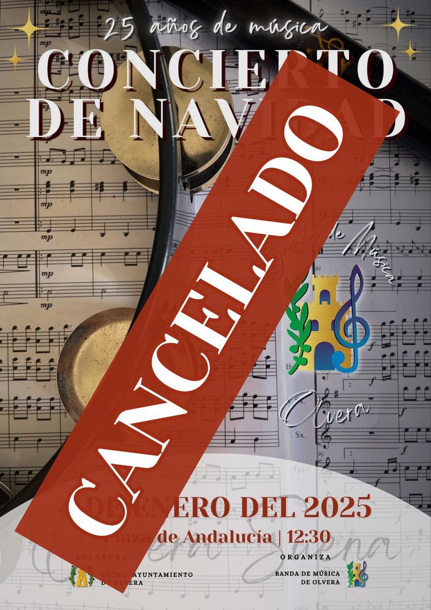 BM Olvera (@bandamolvera) on Twitter photo Debido a la modificaciรณn de las fechas para las #๐๐๐๐๐ฅ๐ ๐๐ญ๐๐ฌ ๐๐ ๐๐๐ฒ๐๐ฌ ๐๐๐ ๐จ๐ฌ nos vemos en la obligaciรณn de ๐ด๐๐๐๐๐๐๐๐ el Concierto de Navidad con el fin de cumplir con nuestros contratos.
No obstante, nos espera un ๐๐๐๐ cargadito d๐ mucha mรบsica Debido a la modificaciรณn de las fechas para las #๐๐๐๐๐ฅ๐ ๐๐ญ๐๐ฌ ๐๐ ๐๐๐ฒ๐๐ฌ ๐๐๐ ๐จ๐ฌ nos vemos en la obligaciรณn de ๐ด๐๐๐๐๐๐๐๐ el Concierto de Navidad con el fin de cumplir con nuestros contratos.
No obstante, nos espera un ๐๐๐๐ cargadito d๐ mucha mรบsica