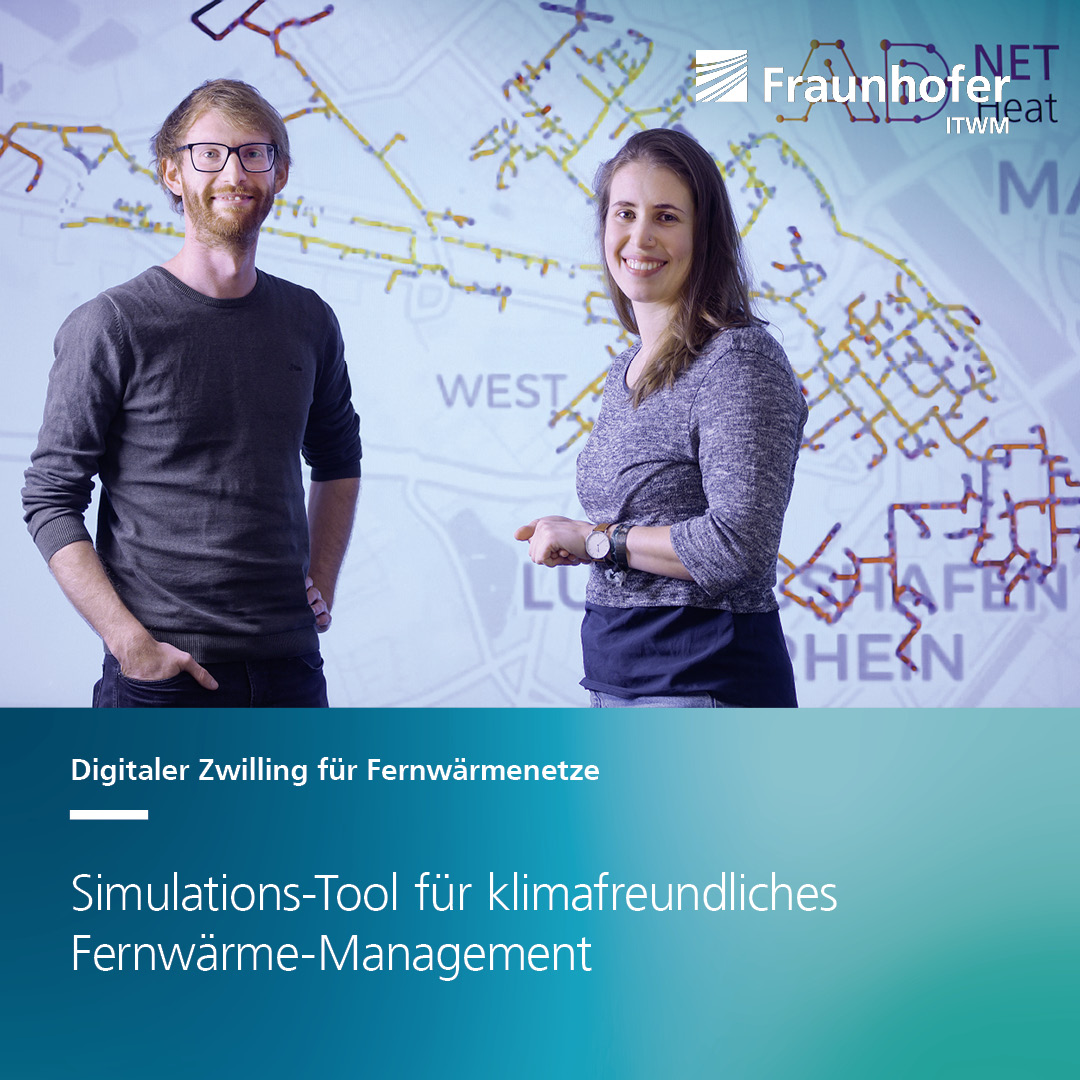 Fraunhofer ITWM (@fraunhoferitwm) on Twitter photo Hitze mit Köpfchen! #Fernwärme effizient und klimafreundlich gestalten! 🔥 Unsere Software »AD Net Heat« simuliert präzise Wärmeströme in Fernwärmenetzen. Das Ergebnis:Weniger Verbrauch, mehr Nachhaltigkeit, effiziente Steuerung – in Echtzeit! 🌱Mehr dazu: itwm.fraunhofer.de/PM-fernwaerme Hitze mit Köpfchen! #Fernwärme effizient und klimafreundlich gestalten! 🔥 Unsere Software »AD Net Heat« simuliert präzise Wärmeströme in Fernwärmenetzen. Das Ergebnis:Weniger Verbrauch, mehr Nachhaltigkeit, effiziente Steuerung – in Echtzeit! 🌱Mehr dazu: itwm.fraunhofer.de/PM-fernwaerme