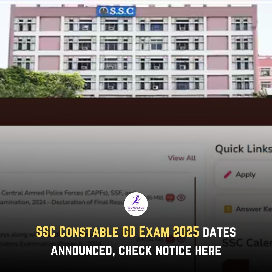 eGovJobs's tweet image. SSC Constable GD Exam 2025 dates announced, check notice here

Read Full Article: egovjob.com/ssc-constable-…
#SSC #SSCConstable #constablegd