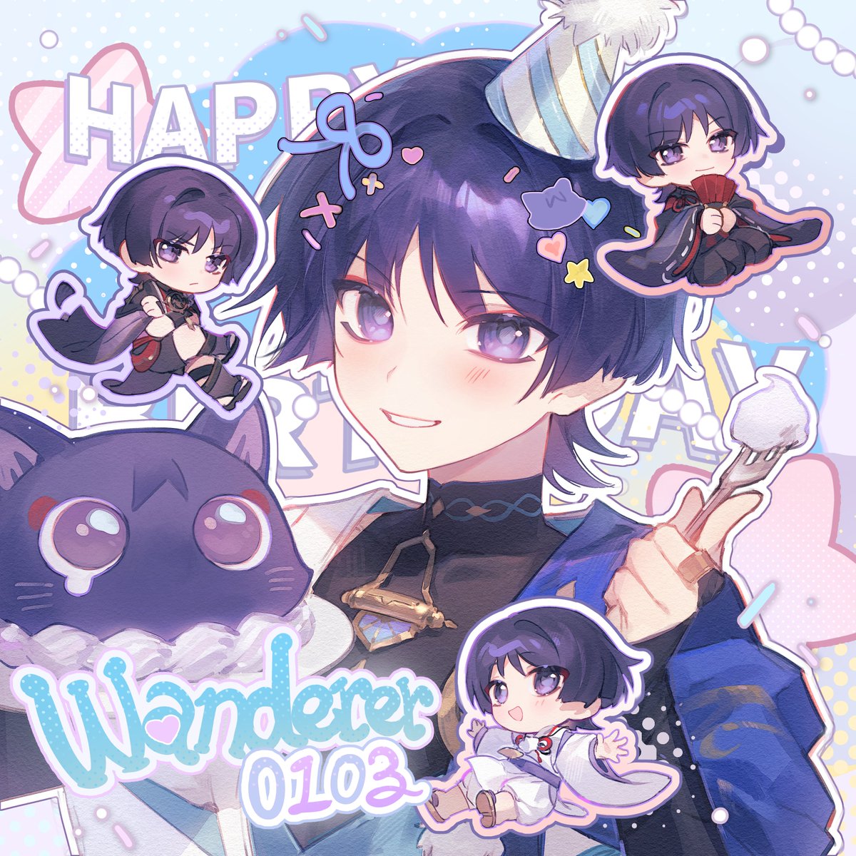 无论哪一个都是最可爱的你，生日快乐宝宝！！！

#放浪者生誕祭2025 #wanderer #GenshinImpact