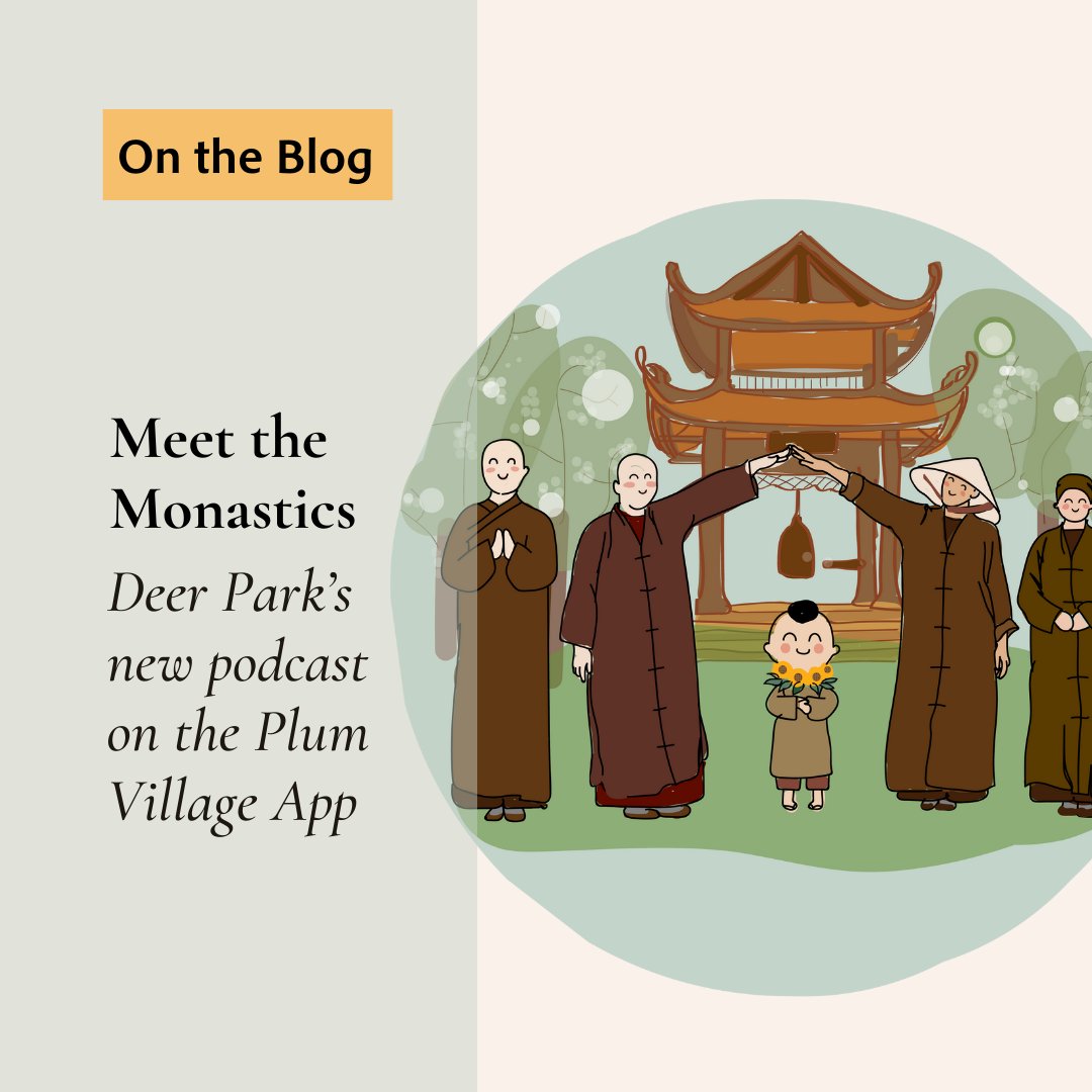 There's a new #podcast on the #PlumVillageApp! 'Meet the Monastics' is hosted by Brother Minh An and focuses on conversations with monks &amp; nuns of the #PlumVillage Tradition about their journey to monastic life &amp; what inspires them today.

Find out more 👉🏾plumvillage.app/meet-the-monas…