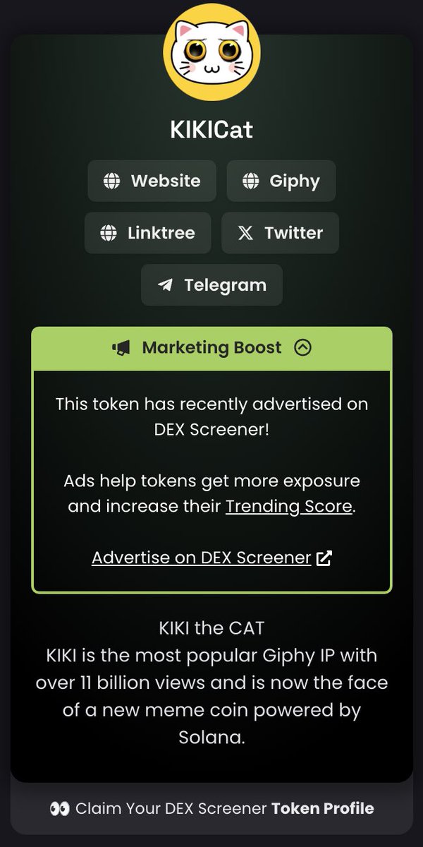 KIKIcatofficial's tweet image. Meow🐱 $KIKI is on a BOOOOOST mode today on Dexscreener 🔥🚨

Wanna play hide and seek? 👀
See you there KiKats ❤️🐱