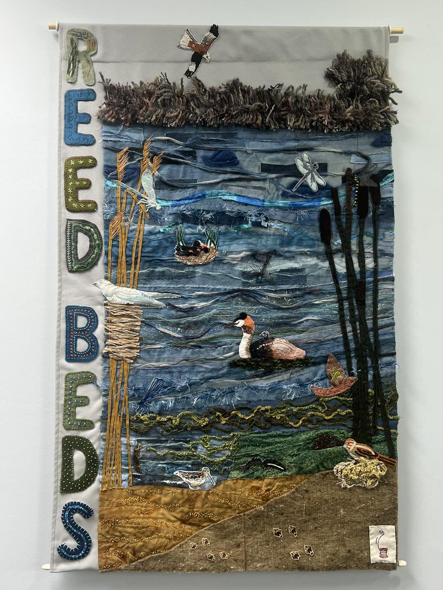 The Kite Spirit Textile Group have kindly been working on these banners for months. They feature the different habitats of Thameside Nature Discovery Park. We can't thank the group enough for making these! 👏