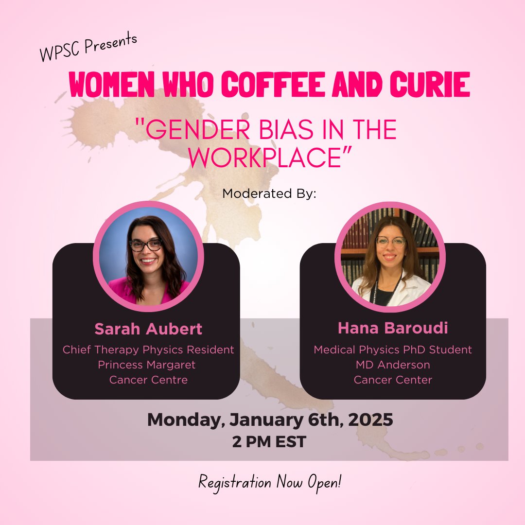 Gender Bias in the Workplace 
📅 Jan 6th, 2025 (Mon) | 🕑 2-3 PM EST
Moderators: Sarah Aubert &amp; Hana Baroudi

Let’s discuss exclusion, culture, and ways to combat bias in the workplace.

🌟 Register: forms.gle/p87idVpiRNrAfX…
✍️ Feedback: forms.gle/nGBqxn2PhyBbGA…