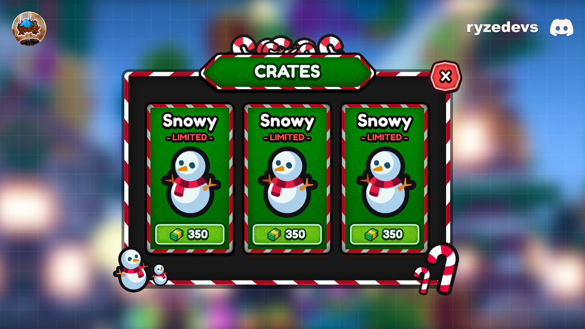 ryzedevs's tweet photo. ⭐ Cartoony Crates UI

📷 Want to hire me? Discord: "ryzedevs"

[ #RobloxDev | #RobloxUI | #robloxart | #ROBLOX | #robuxgiveaway | #Chirstmas | #SquidGame2 ]