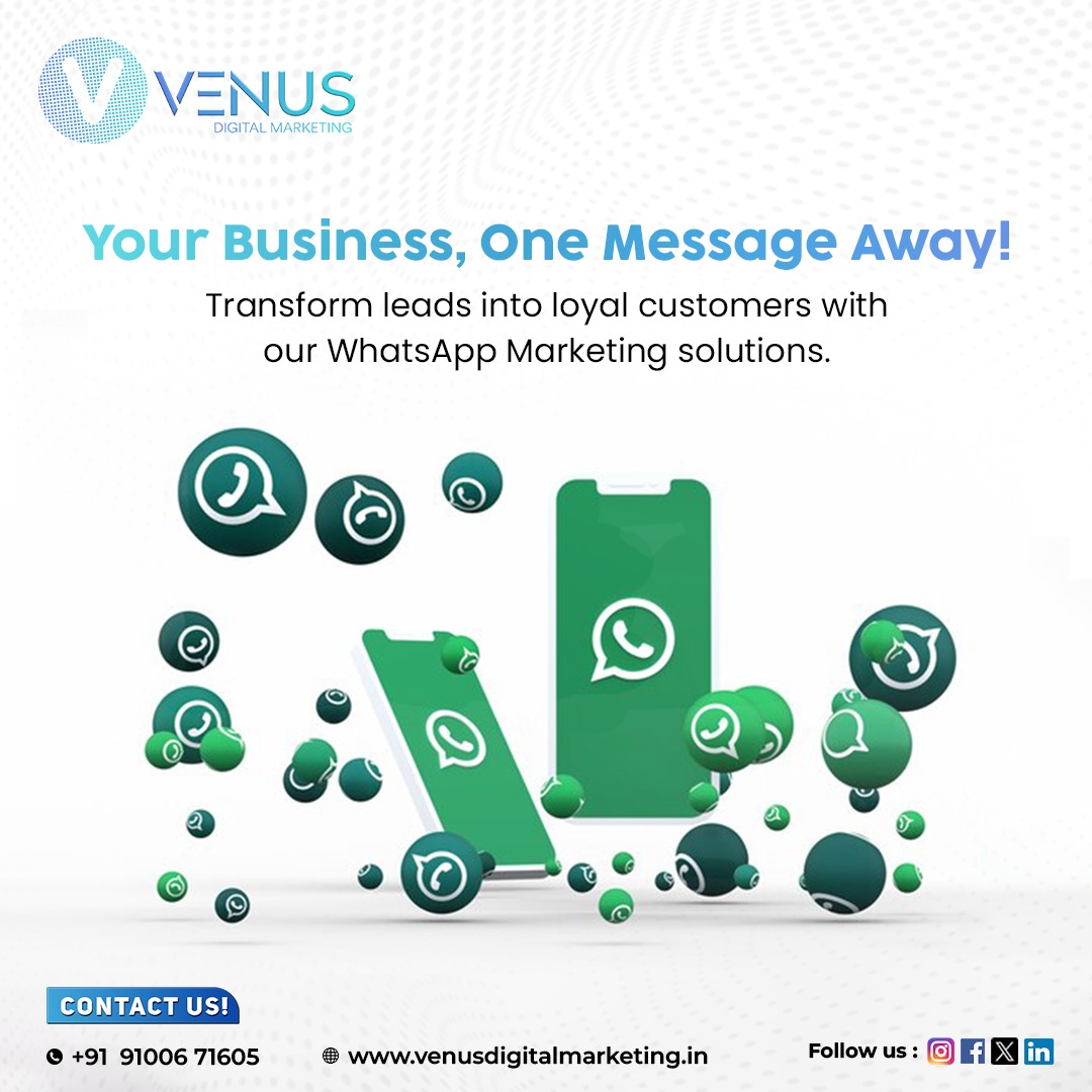 Venus_dm_'s tweet photo. Your Business, One Message Away!

Contact us today!
Phone : (+91) 91006 71605
https://t.co/XUOhPcInDu
 email : info@venusdm.in

#WhatsAppMarketing #CustomerEngagement #DigitalMarketing #Venusdigitalmarketing #GrowYourBusiness #MarketingSolutions #BusinessGrowth https://t.co/mpl3f5lhlF