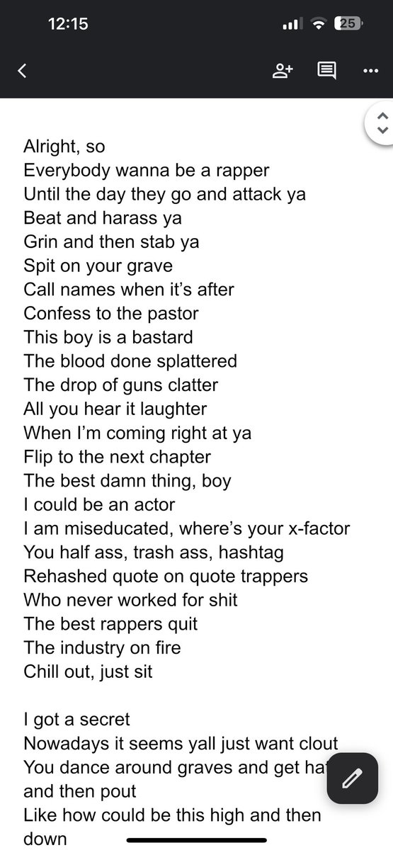 kidaidantwt's tweet photo. My first feature, I’m gonna improve from here but heyy I found my verse decent..

Much love to @sogoodlover29 , @NotSaneYeFan (the guy who set me up for my spot in the first place) and ofc @RealYemerica 

Lyrics on images two and three. Listen to “BURN TO ASH” - Kid https://t.co/nNSnhLpWUc