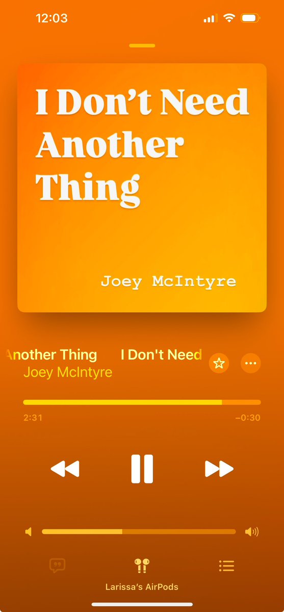 It’s midnight on the East Coast and I am so happy I got to listen to the new song I Don’t Another Thing by <a href="/joeymcintyre/">Joey McIntyre</a>. The song is amazing!! I love the chill vibe. I can’t wait to hear the rest of Freedom in a few weeks! ❤️