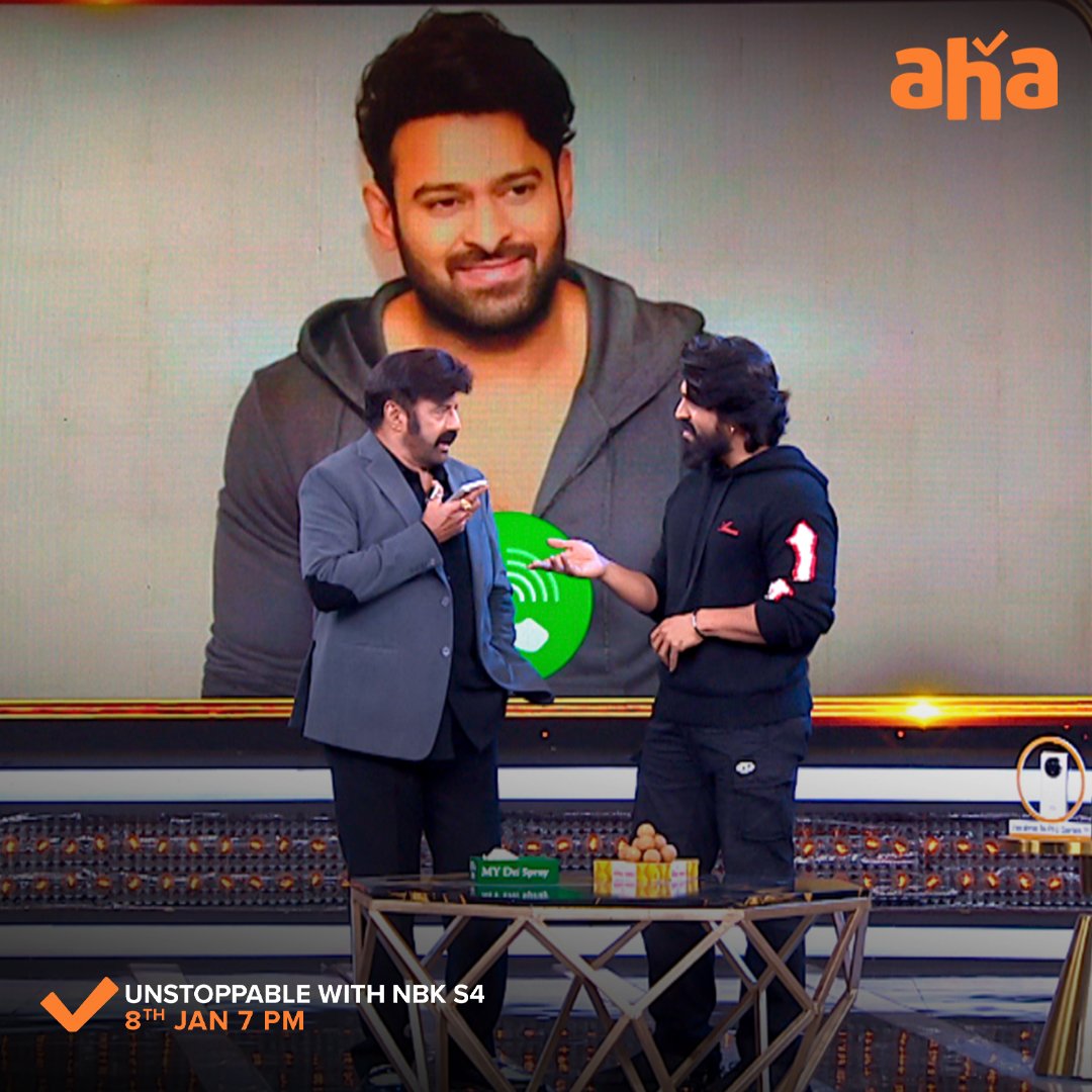 anusha_puppala's tweet photo. A mega surprise awaits in today's episode at 7 PM on @ahavideoIN 😎
#UnstoppablewithNBKS4 #Balakrishna #Ramcharan #Prabhas #ahaOTT #aha @PrabhasRaju @TrendsPrabhas https://t.co/COcCik8cLN