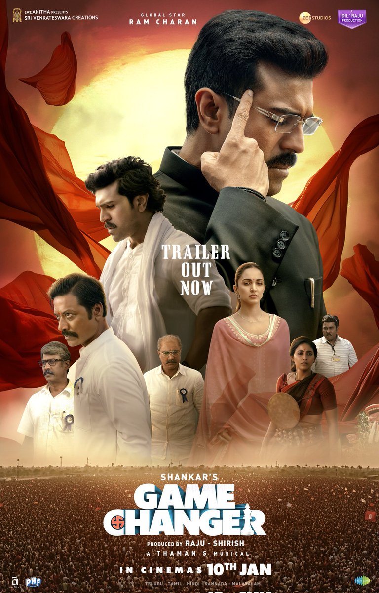 మా పార్టీ సేవ చేయడానికే కానీ సంపాదించడానికి కాదు!! ✊🏼💥
You are in for the biggest game that you have ever seen!🔥

Presenting the #GameChangerTrailer ❤️‍🔥
▶️youtu.be/zHiKFSBO_JE

#GameChanger 
#GameChangerOnJAN10 🚁
Global Star <a href="/AlwaysRamCharan/">Ram Charan</a> <a href="/shankarshanmugh/">Shankar Shanmugham</a> <a href="/advani_kiara/">Kiara Advani</a>