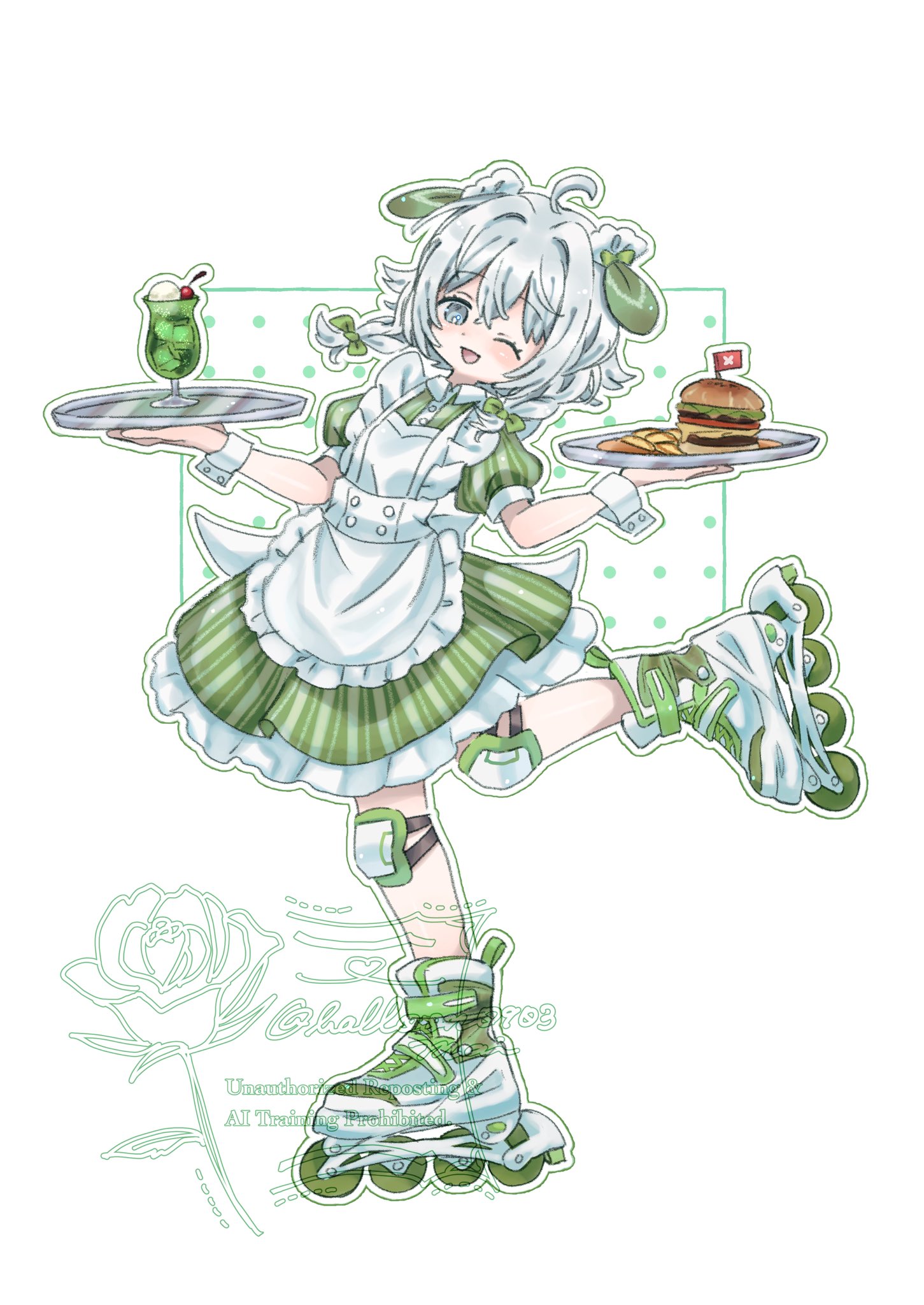 擬人化 手描き アナログイラスト 3 Zr💎ジルコニウムちゃん【元素擬人化】 - ibisPaint