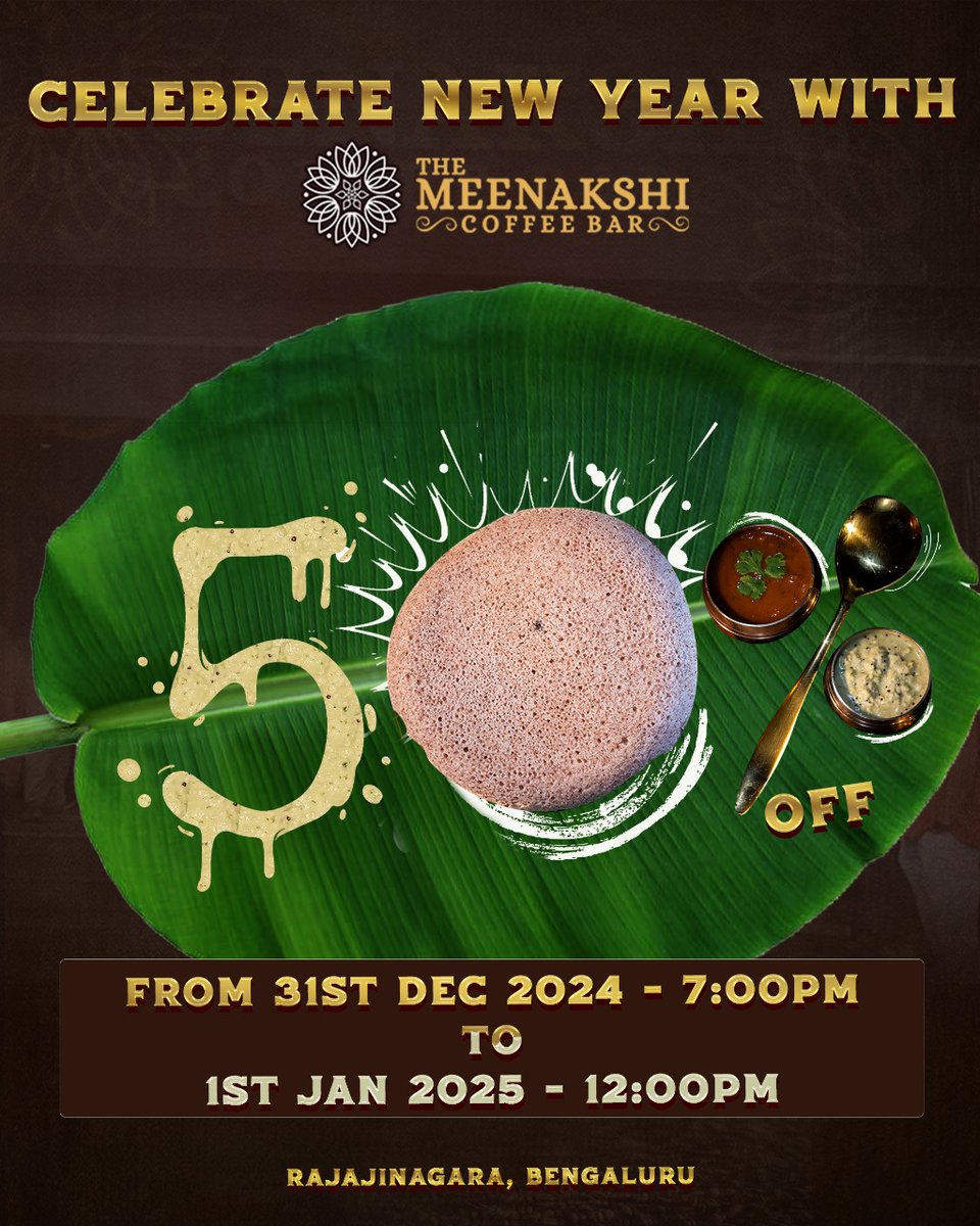 TheMCBofficial's tweet photo. We Loved it 🥰 Let 2025 be more Tasty and Flavourful!

#TheMeenakshiCoffeeBar #MidnightFood #NewYear #Midnightcravings #Foodgasm #Southindianfood #Bengaluru #TMCB #rajajinagar https://t.co/Gi1tskZe1M