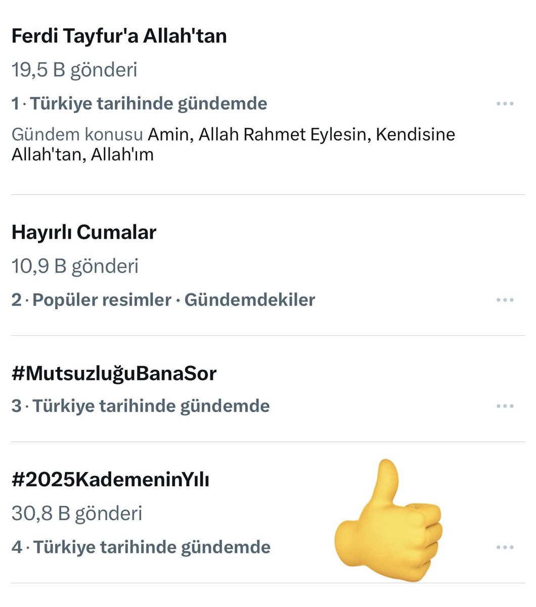 Günaydın hak yiyenler hakka girenler ve haksızlığa seyirci kalanlar hariç herkese Hayırlı Cumalar <a href="/EmadDernegi/">EMEKLİLİKTE ADALET DERNEĞİ ⚖️</a> 

Tagımız tabelada haydi yukarılara taşıyalım günü zirvede devam ettirelim‼️

O sene bu sene olsun ve #2025KademeninYılı olsun‼️‼️‼️