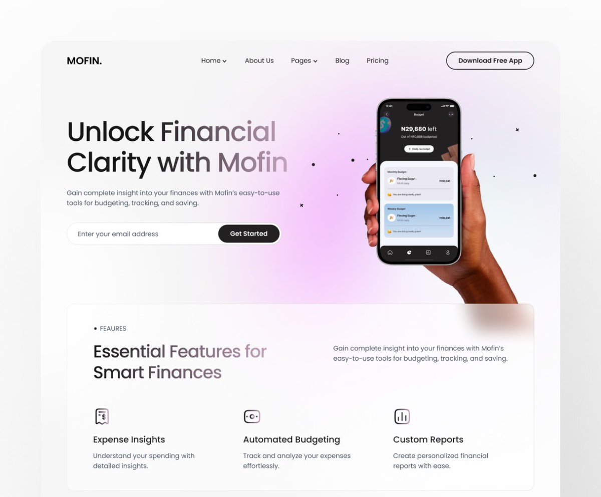 Gr8rstudio's tweet image. Financial Websites Hero section