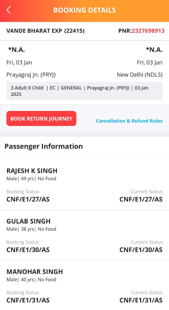 Our #vandebharatexpress train from #prayagraj to #newdelhi is horribly late by more than 4.30 hrs.

Simply horrible #IndianRailways #ministryofrailways <a href="/RailMinIndia/">Ministry of Railways</a> <a href="/RailwaySeva/">RailwaySeva</a> 
Whose accountability???
We missed our flight from Delhi to Ahmedabad.
Is railway going to compensat