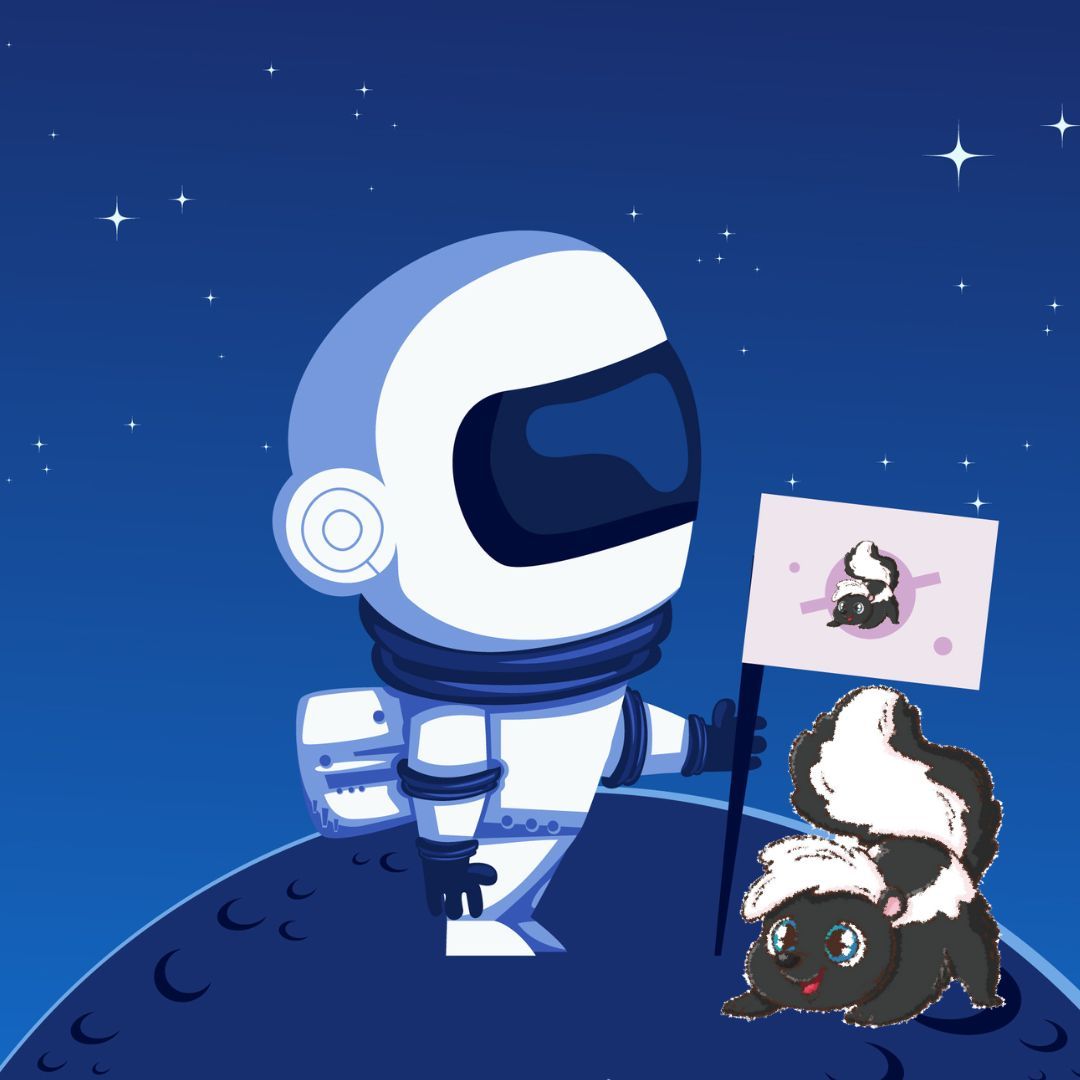 Some coins dream of the moon—Skunky dreams bigger. 🦨🚀✨ #SkunkyArmy