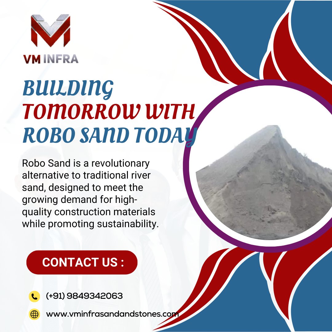 infra_vm's tweet image. Our products are engineered to meet the highest standards of strength, durability, and consistency. Whether you are constructing residential buildings, .#RoboSand #ManufacturedSand #ConstructionMaterials #EcoFriendlySand #QualitySand