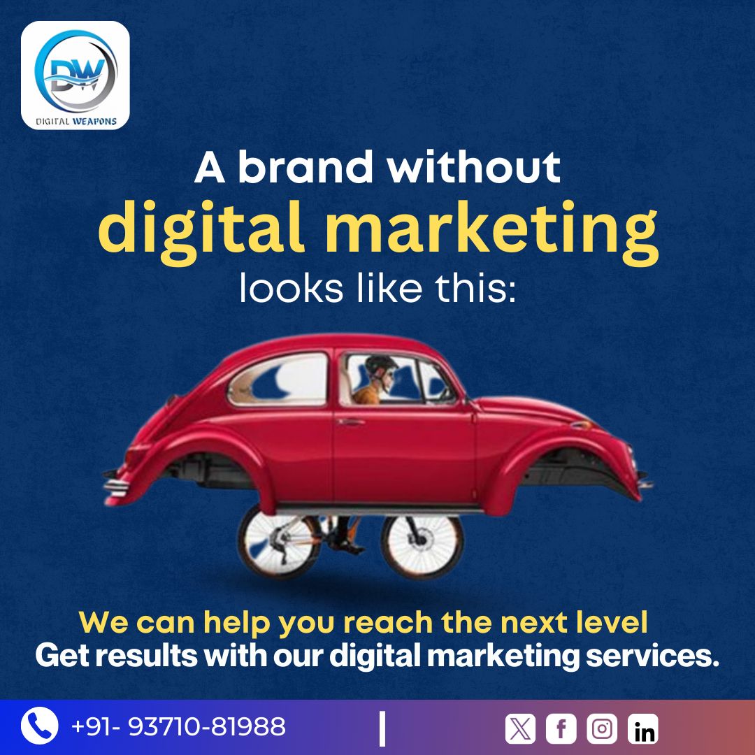 Digital_weapons's tweet photo. 🚗💨 𝗜𝘀 𝗬𝗼𝘂𝗿 𝗕𝗿𝗮𝗻𝗱 𝗦𝘁𝘂𝗰𝗸 𝗶𝗻 𝘁𝗵𝗲 𝗦𝗹𝗼𝘄 𝗟𝗮𝗻𝗲? 🚴
.
‍.
𝗪𝗶𝘁𝗵𝗼𝘂𝘁 𝗱𝗶𝗴𝗶𝘁𝗮𝗹 𝗺𝗮𝗿𝗸𝗲𝘁𝗶𝗻𝗴, your business is like a car running on bicycle wheels – going nowhere fast
.
.
📞 𝗖𝗮𝗹𝗹 +𝟵𝟭-𝟵𝟯𝟳𝟭𝟬-𝟴𝟭𝟵𝟴𝟴 𝗼𝗿 𝗗𝗠 𝘂𝘀 
.
.
#digital https://t.co/v2xtiVz88H