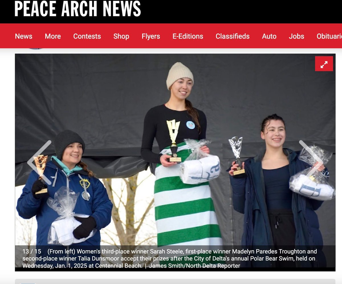 Proud of our kiddo...she went out for her first New Years Polar bear swim and placed 2nd on the podium. What a great community event and positive way to kick off a new year.