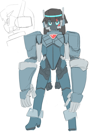 メカ寄りのメカ娘もいいよな～ という落書き 