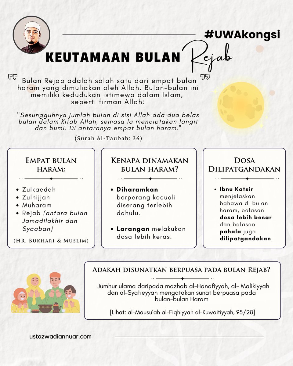 ustazwadiannuar's tweet photo. Keutamaan bulan rejab https://t.co/wAZSNWVUjL