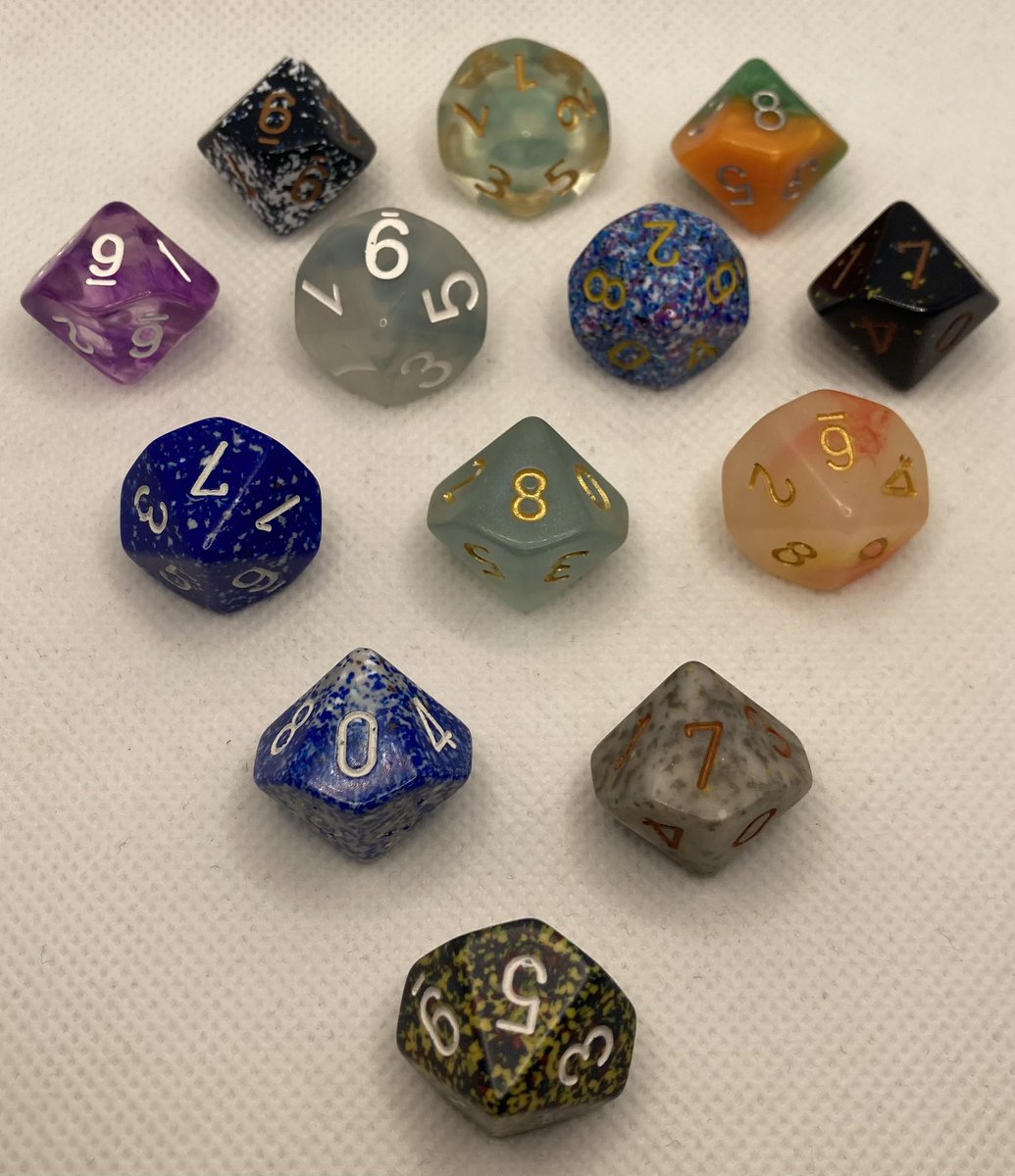 This dice update includes dice from <a href="/SiriusDice/">Sirius Dice</a>, <a href="/ChessexOfficial/">Chessex</a>, <a href="/FanRollDice/">FanRoll by Metallic Dice Games</a>, <a href="/metalFABtokens/">metalFABtokens</a>, <a href="/Critituk/">Critit: Unleash Your Spirit</a>, and a handful of others. As usual if you have questions about any of them just ask!

1/6
