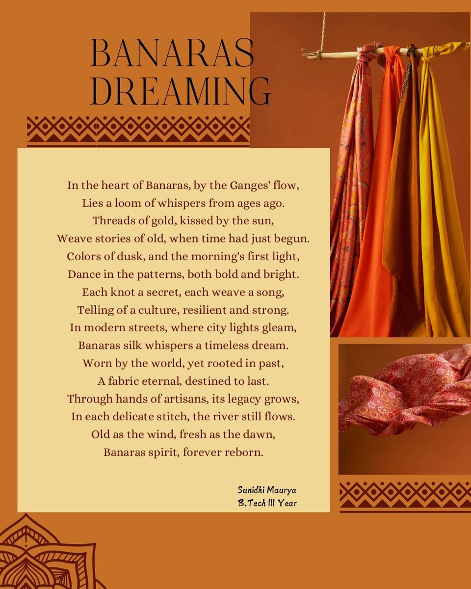 dchandlooms01's tweet photo. Glimpse of Beautiful Poem presented by IIHT Varanasi student. #dchandlooms #ministryoftextiles #IIHTvaranasi https://t.co/Te7G3X4RRM