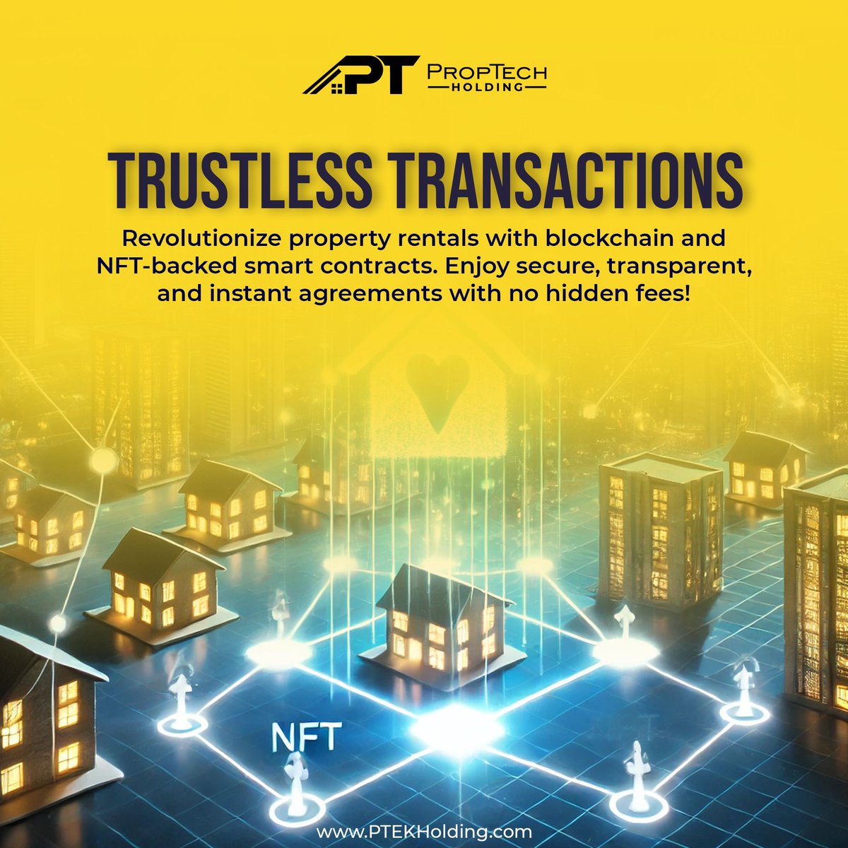 PtekHolding's tweet image. 🏡 Trustless Transactions are Here!

Revolutionize property rentals with blockchain &amp;amp; NFT-backed smart contracts. Secure, transparent, and instant agreements—no hidden fees!

👉 [buff.ly/3VJvBcv] 

#Blockchain #NFTRealEstate #PropTechHolding #TransparentRentals