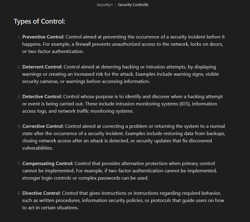 KillX13's tweet photo. Welcome to today's Security+ summary! 🔒 In this post, we’ll be exploring the essential concepts of #SecurityControls. Stay tuned as we break down the key points and strategies! #SecurityPlus #Cybersecurity #CertificationJourney https://t.co/Wt6bUVNRiP