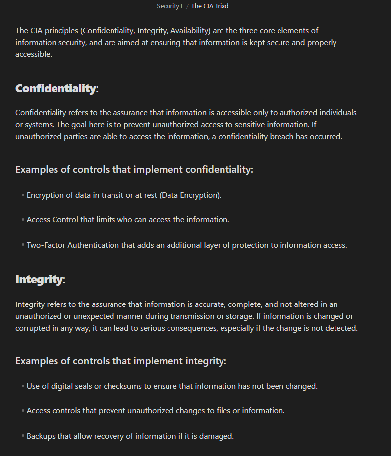 KillX13's tweet photo. Welcome to today's Security+ summary! 🔒 In this post, we’ll be exploring the essential concepts of the #CIATriad. Stay tuned as we break down the key points and strategies! #SecurityPlus #Cybersecurity #CertificationJourney https://t.co/msoYsQBbj3