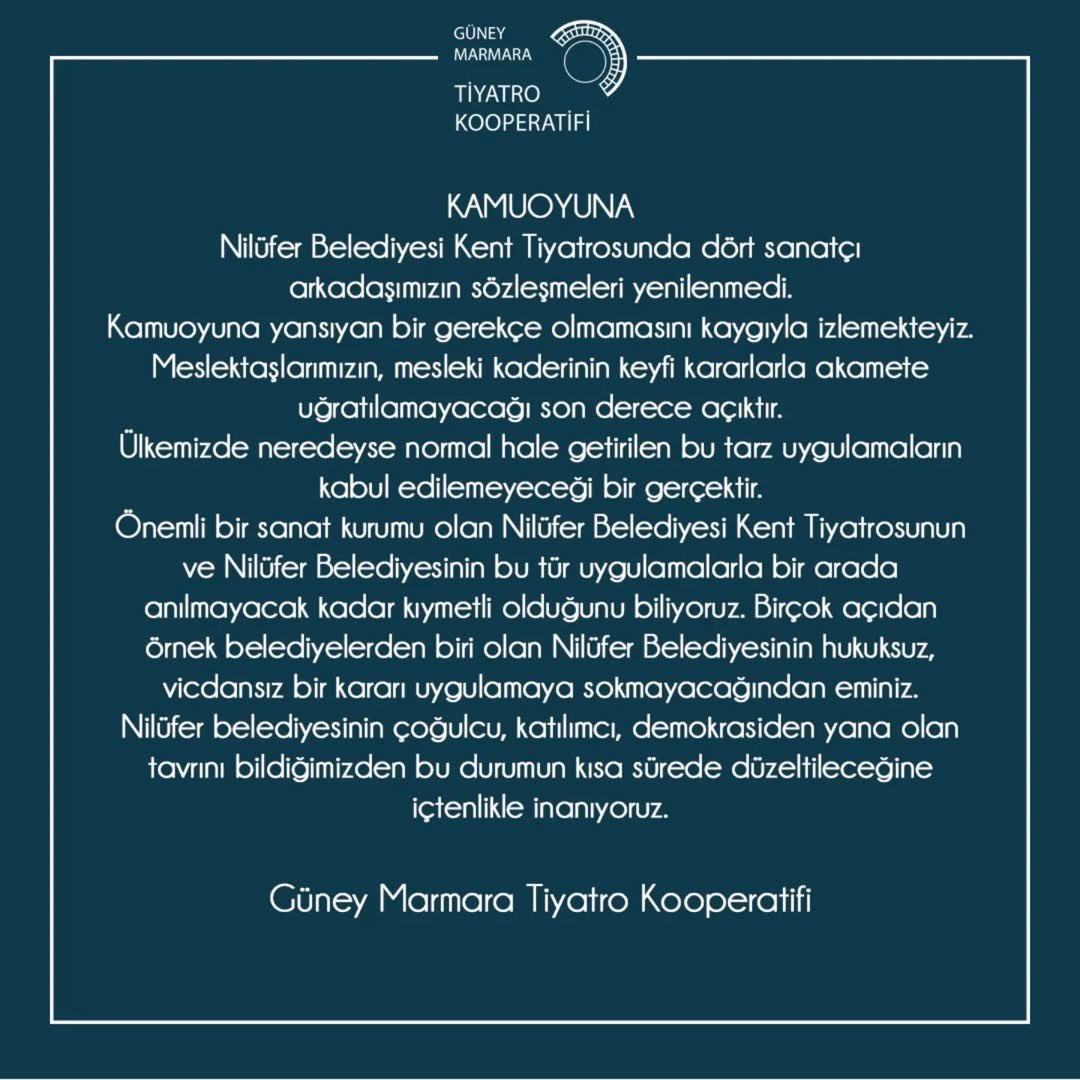 Kamuoyuna Duyurulur!