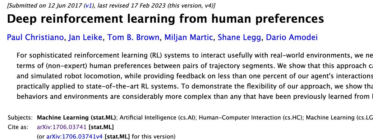 Transformers and RLHF were uploaded to arxiv on the exact same day