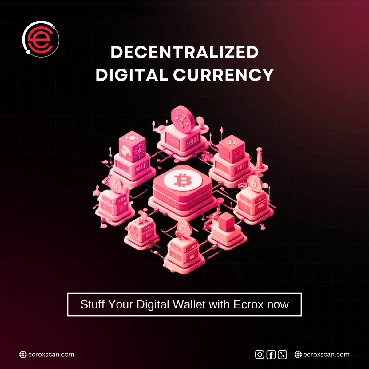 ecroxchain's tweet photo. Decentralized Digital Currency ๐ฑ
Experience the future of finance with Ecrox! Build your digital wallet and explore the world of decentralized currencies. It's time to take control of your financial freedom and simplify your transactions. ๐
๐https://t.co/uJiz7elRcJ
#Ecrox #DigitalCurrency #CryptoWorld #BlockchainTechnology #DecentralizedFinance #CryptoWallet