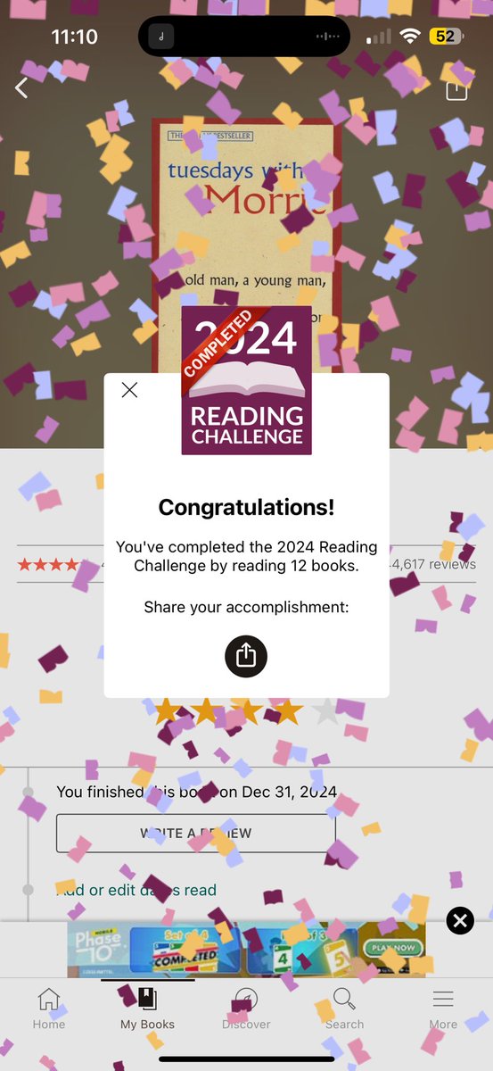 first year i completed my reading goal!