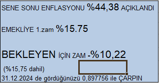 Tahmindi gerçek oldu. Enf. %44,38 açıklandı. İlk olarak 9Şubatda %44, sonra 3Temmuzda %45 ile örnek vermişim. Şu an durum ekli görseldeki gibidir.