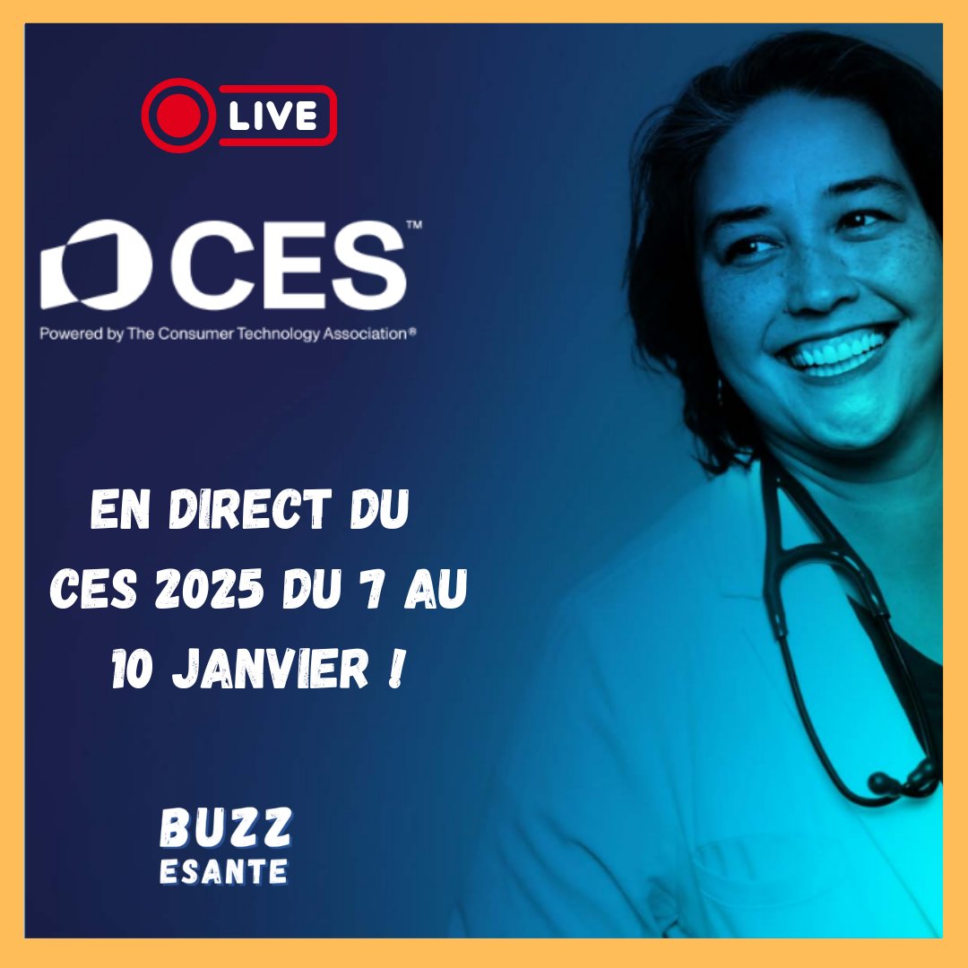 📢Le grand show de l’innovation à Las Vegas, le <a href="/CES/">CES</a>  ouvre ses portes du 7 au 10 janvier. 

🔗 Tout au long du CES, je vous partagerai mes découvertes, principales annonces et innovations dans le domaine de la santé : buzz-esante.fr/offres/consume…

#CES2025 #esante