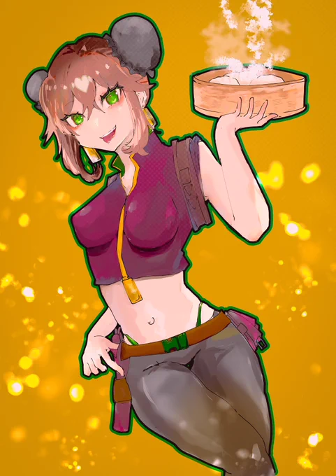 おせち食べ終わってそろそろ中華まんが恋しい頃#イラスト #中華まん 