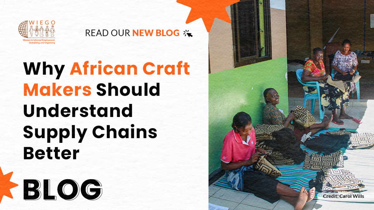 WIEGO (@wiegoglobal) on Twitter photo Why can understanding supply chains improve the livelihoods of African #CraftMakers?
Spoiler alert: knowledge & union are power ➡️ power can lead to fairer negotiations for terms of trade or access to markets
✊🏿 Read our blog by <a href="/HomeNetInt/">HomeNet International</a>'s Edwin Bett: ow.ly/9s7Y50UyJRH Why can understanding supply chains improve the livelihoods of African #CraftMakers?
Spoiler alert: knowledge & union are power ➡️ power can lead to fairer negotiations for terms of trade or access to markets
✊🏿 Read our blog by <a href="/HomeNetInt/">HomeNet International</a>'s Edwin Bett: ow.ly/9s7Y50UyJRH