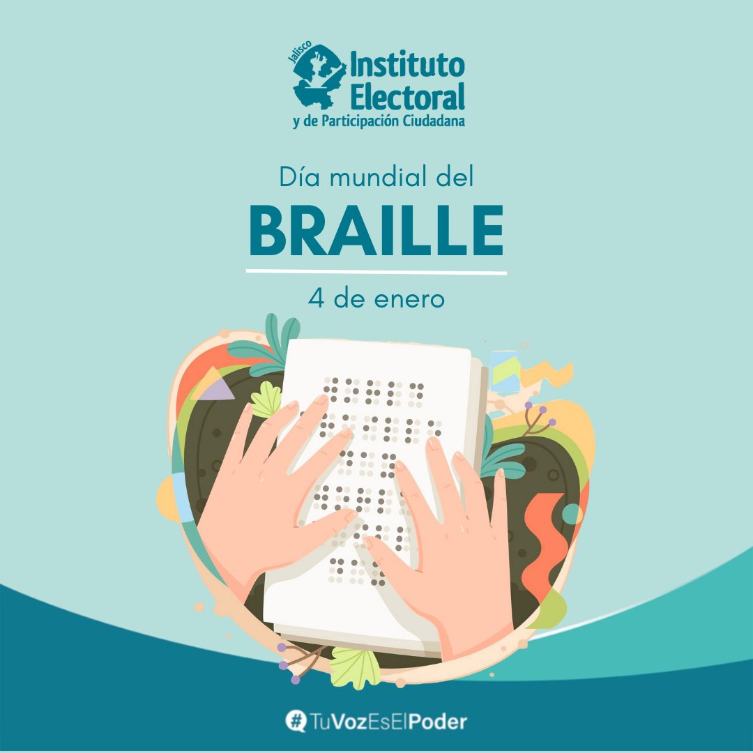 En el Día Mundial del #Braille creamos conciencia sobre su importancia como medio de comunicación para las personas con discapacidad visual 👩‍🦯🧑‍🦯

Construyamos una sociedad con los mismos derechos para todas y todos

#Efeméride #TuVozEsElPoder #IEPCesChido