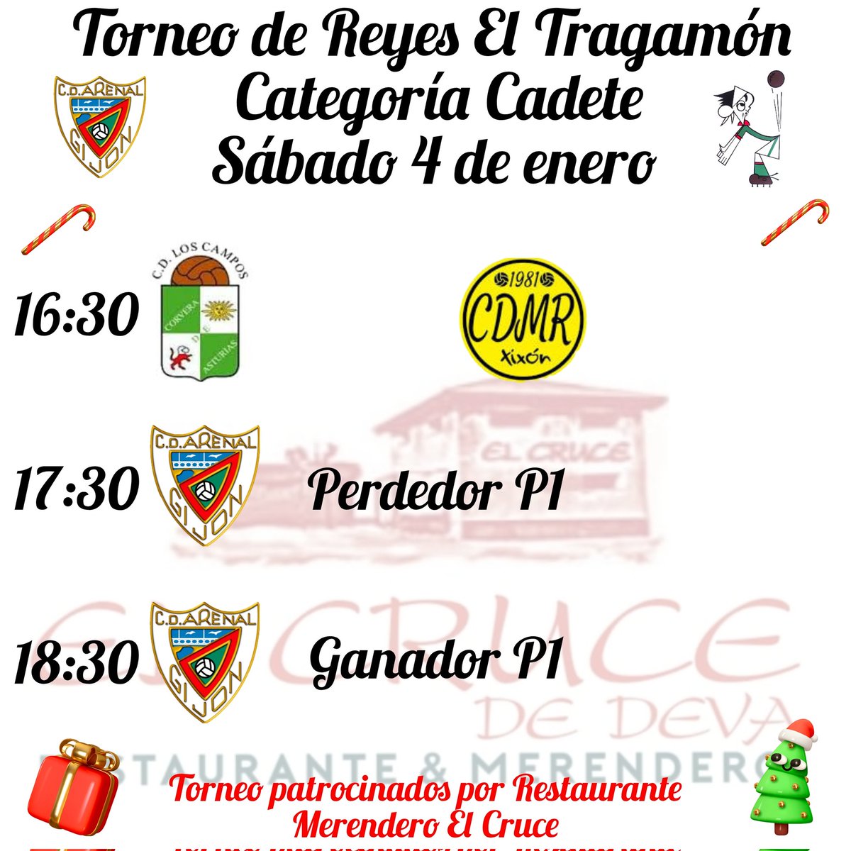 Mañana tendremos dos torneos de Categoría Cadete, uno de mañana y otro de tarde, desde las 10:30 en las instalaciones del Tragamón.