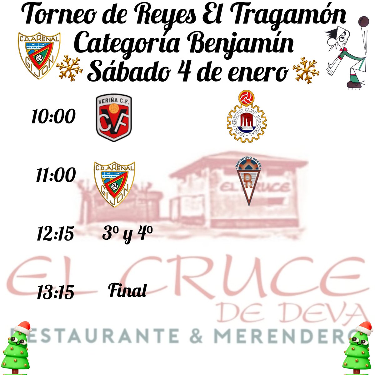 Mañana día 4 tendremos dos cuadrangulares de fútbol sala, Prebenjamín y Benjamín, desde las 10:00 de la mañana en las instalaciones del Tragamón.