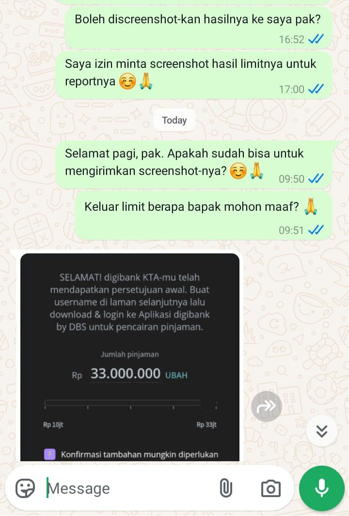 Yuk siapa yang mau dibantu pengajuan KTA digital bank DBS supaya keluar limit kayak gini ga sampai 3 menit? #zonauangᅠᅠᅠ