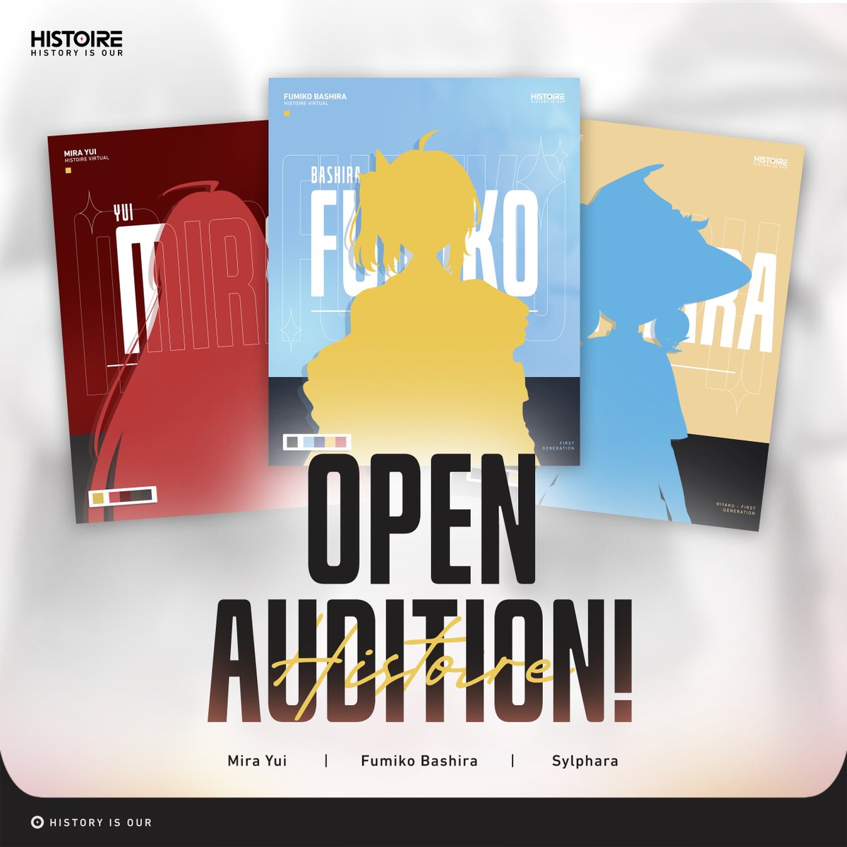 Histoirevirtual's tweet photo. OPEN AUDITION!
Halo, teman-teman! Kami membuka audisi untuk mencari individu yang siap menjadi bagian dari Histoire!

Daftar sekarang melalui link berikut:
[ https://t.co/XjmLoyhvDS ]

#HistoireAudition #VTuberIndonesia #HistoireVirtual https://t.co/1Rvz2Vvfe7