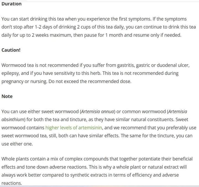 How to Make Ivermectin at Home - Recipe  

The natural homemade ivermectin recipe is simple. To make natural ivermectin at home you need the following ingredients: 

 • 1 tsp dried sweet wormwood leaves
 • 30 drops of wormwood tincture
 • 1 cup of hot water raw honey