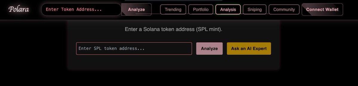 Polara_sol's tweet photo. What sets POLARA apart? 

Its ability to blend deep market analysis with user-friendly tools. 

Whether it’s trend prediction or real-time alerts, POLARA keeps you ahead of the curve. https://t.co/Xe0X3bIc7U