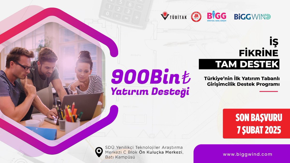 BiGGWind | SDÜ TTO (@bigg_wind) on Twitter photo BİGGWind ile Girişim Hikayeni Yaz! 900.000 TL destek sağlayan TÜBİTAK - 1812 programı için son başvuru tarihi 7 Şubat! Başvuru ve detaylı bilgi için: biggwind.com
<a href="/profsaltan/">Mehmet Saltan</a>
<a href="/serdalterzi/">Serdal Terzi</a>
<a href="/sd_universitesi/">SDÜ</a> BİGGWind ile Girişim Hikayeni Yaz! 900.000 TL destek sağlayan TÜBİTAK - 1812 programı için son başvuru tarihi 7 Şubat! Başvuru ve detaylı bilgi için: biggwind.com
<a href="/profsaltan/">Mehmet Saltan</a>
<a href="/serdalterzi/">Serdal Terzi</a>
<a href="/sd_universitesi/">SDÜ</a>