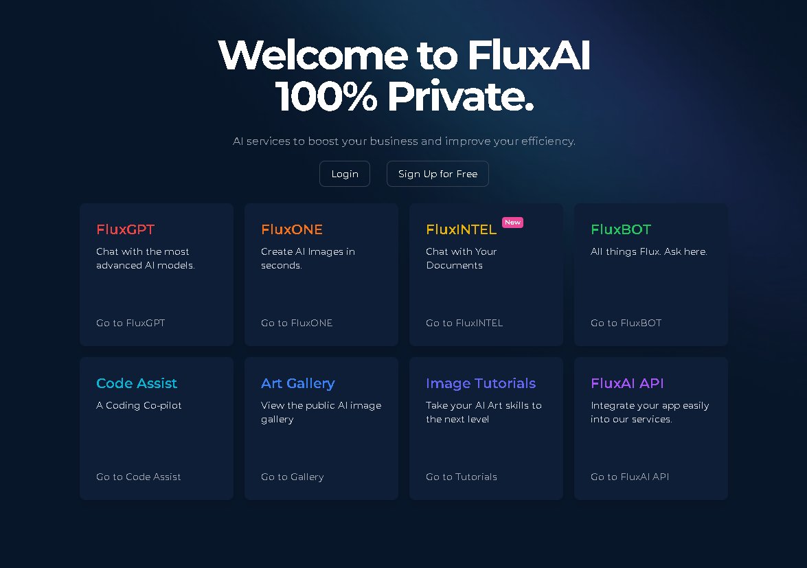 Boost productivity with FluxAI! Code smarter, generate images, and chat with AI while keeping your data private. Tools like FluxGPT, FluxONE, and Code Assist empower creators. $FLUX #AI

👉 Explore: ai.runonflux.com