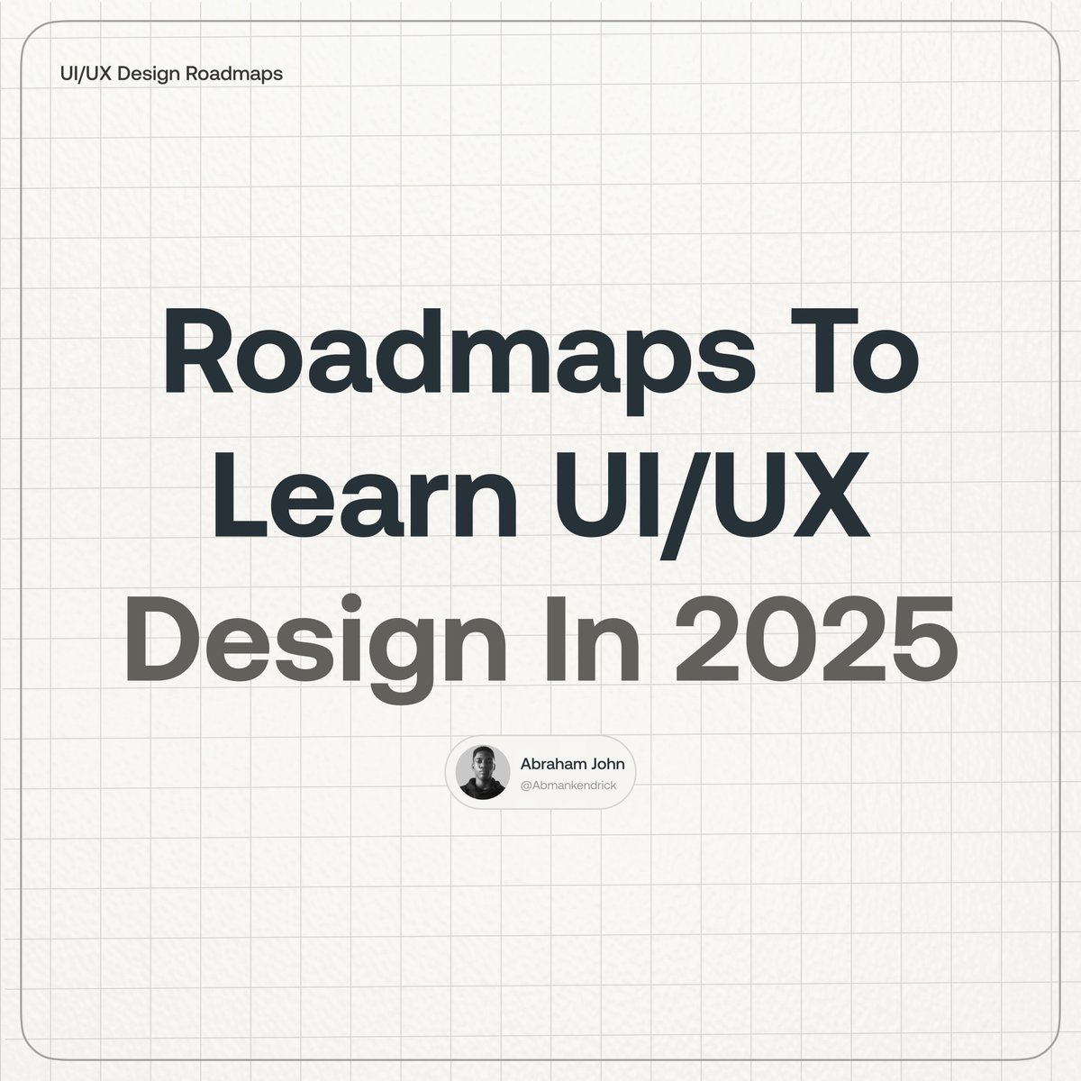 Abmankendrick's tweet image. If you want to venture into UI/UX design and can&apos;t afford to pay for design schools, here are resources that contain roadmaps to help you self-learn UI/UX design in 2025.

Bookmark it for later 💜

🧵 Thread